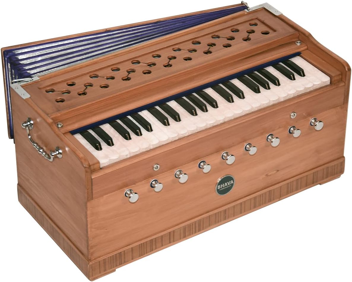 Bhava Studio Harmonium | Standard Edition | 42 Key | Professionally Tuned & Refined in the U.S~ Handmade in India, Ethically Sourced | Long Sustain and Warm Tonality