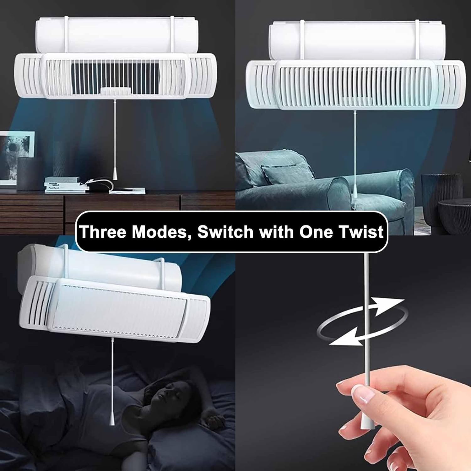 Adjustable Air Conditioner Deflector, Telescopic Anti-Wind Air Diverter, Universal ac Vent Deflector, for Wall AC Units