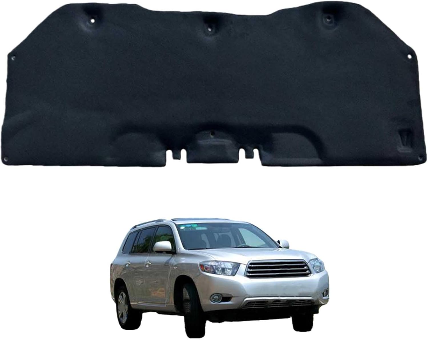 Car Front Hood Engine Sound Pad for Toyota Highlander 2009-2014, Heat Insulation Cotton Mat Cover Soundproof Car Accessories