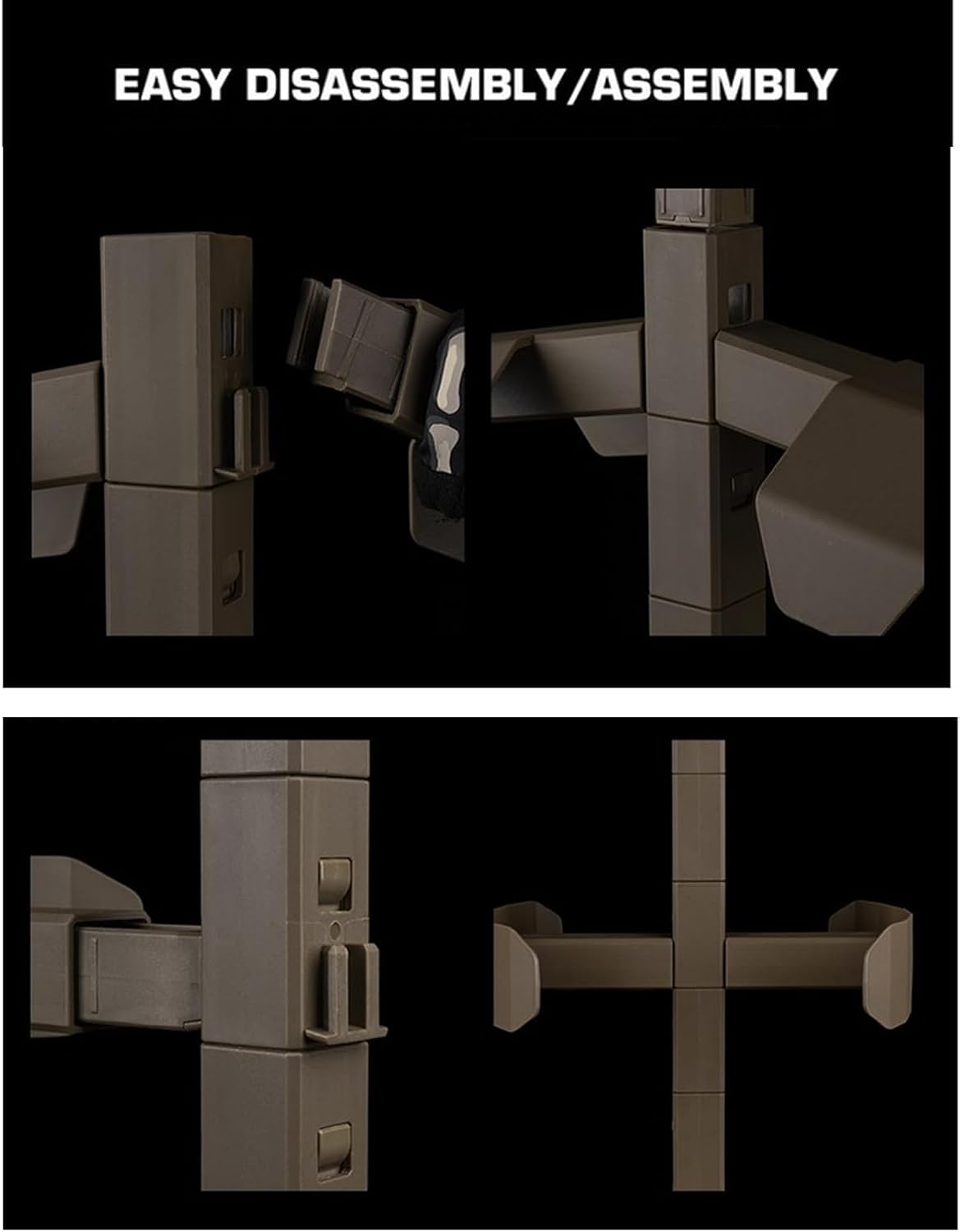 Tactical Gear Display Accessory Assembly Stand - for Tactical Display Organizer Support Accessory Parts Use Conjunction with Other Parts