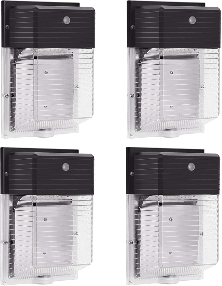 LED Wall Pack Light,30W 4050lm 5000K Dusk to Dawn Photocell,IP65 Waterproof, 400W Equiv. AC100-277V, ETL Listed Outdoor Security Exterior photocell Lights 4 Pack