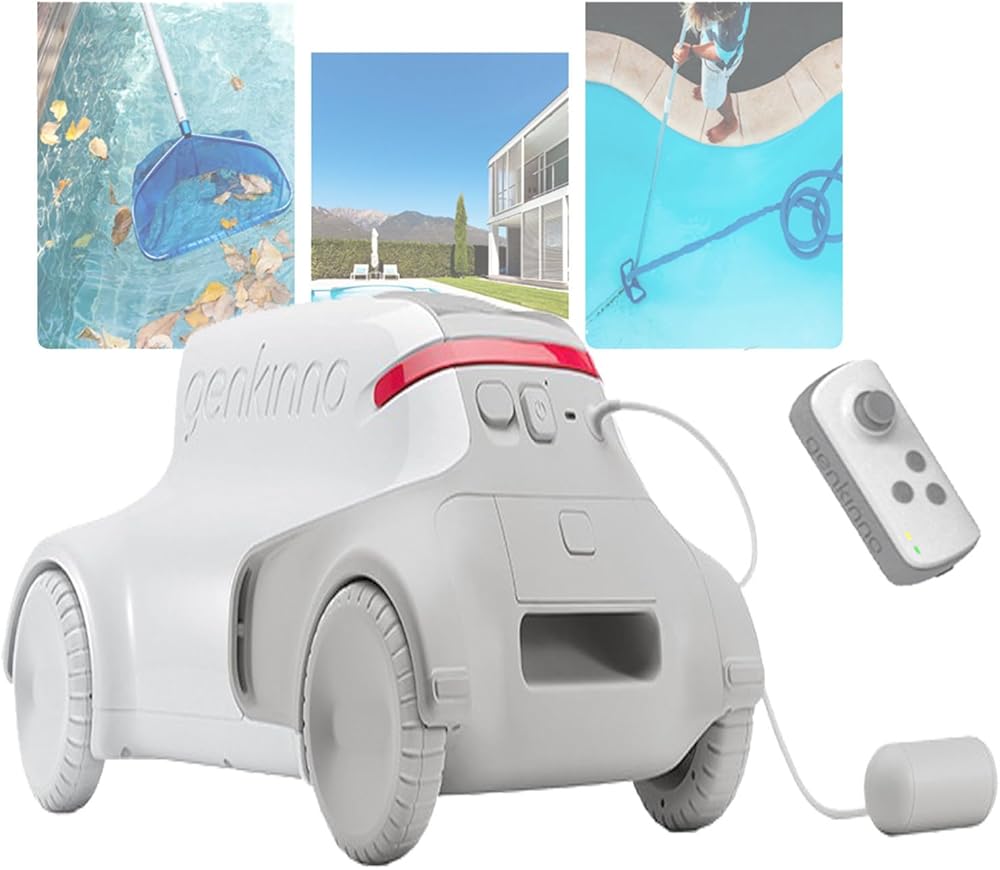 Cordless Robotic Pool Cleaner, Cleaning Area up to 150m², Maximum Diving Depth of 2m, Battery Life of 4 Hours, With Remote Control, Path Planning and Automatic Pull-Over at Low Battery