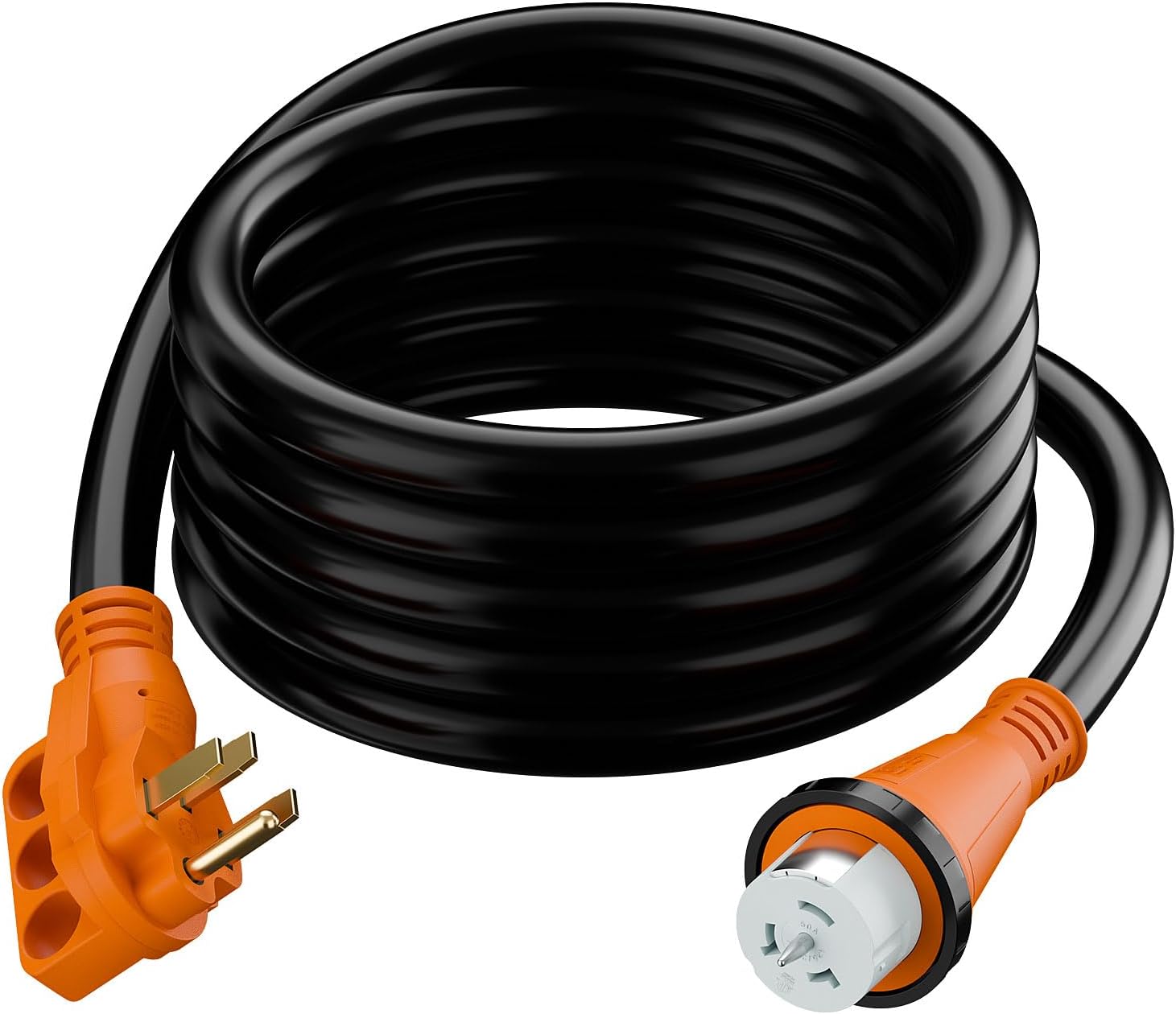 Nema SS 2-50P Waterproof RV 50Amp Power Inlet Box and SS 2-50P Extension Cable 25 FT, AC0070