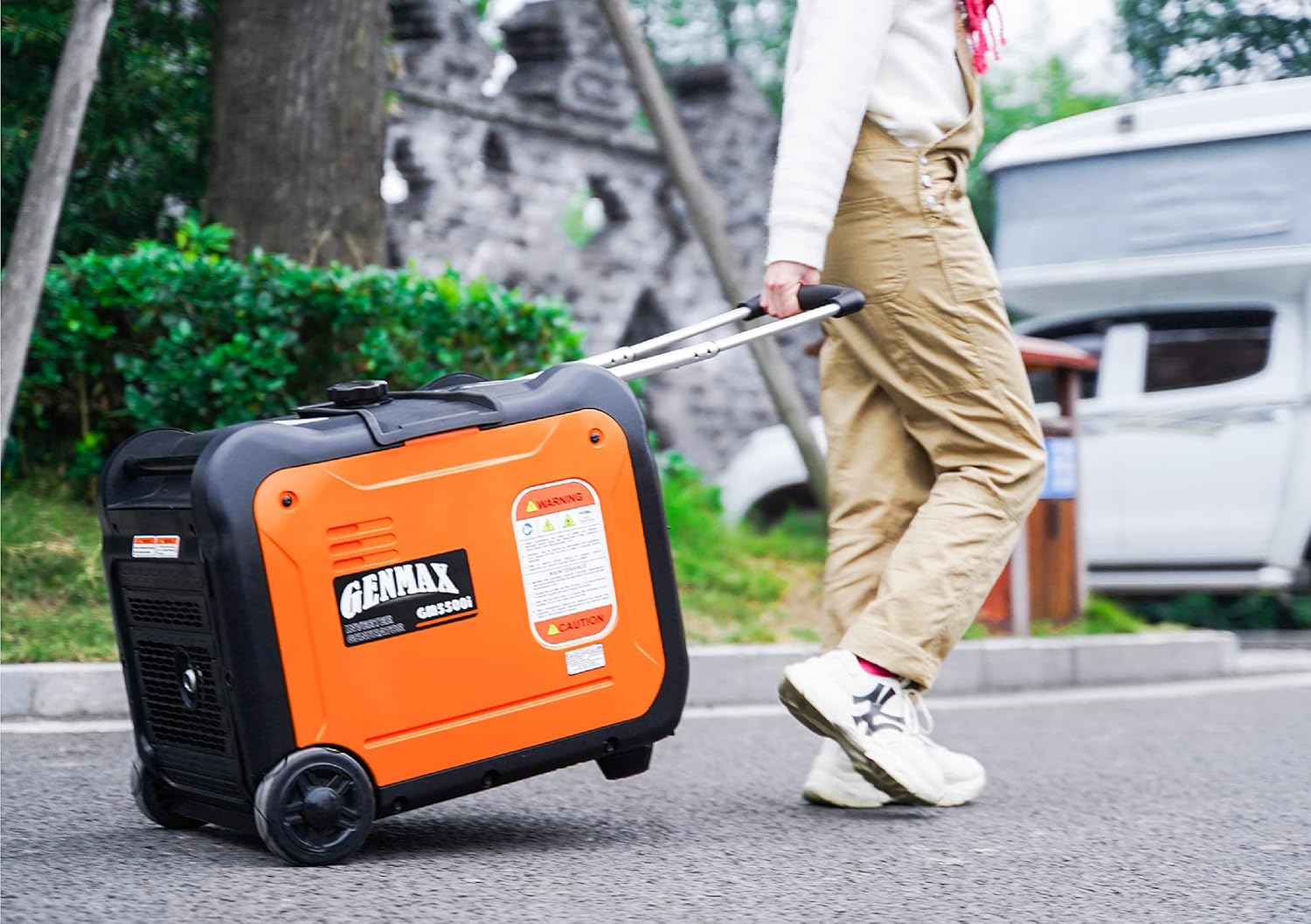 GENMAX Generator，EPA Compliant, Eco-Mode Feature, Ultra Lightweight for Backup Home Use & Camping