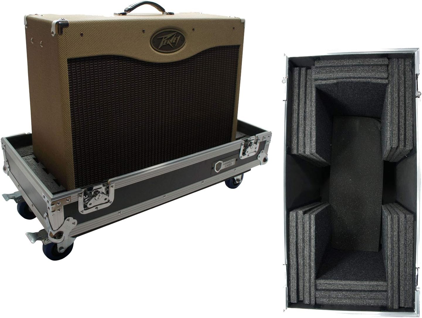 Harmony Audio HCGC212C Universal 2X12 Electric Guitar Combo Amp Rolling Flight Case