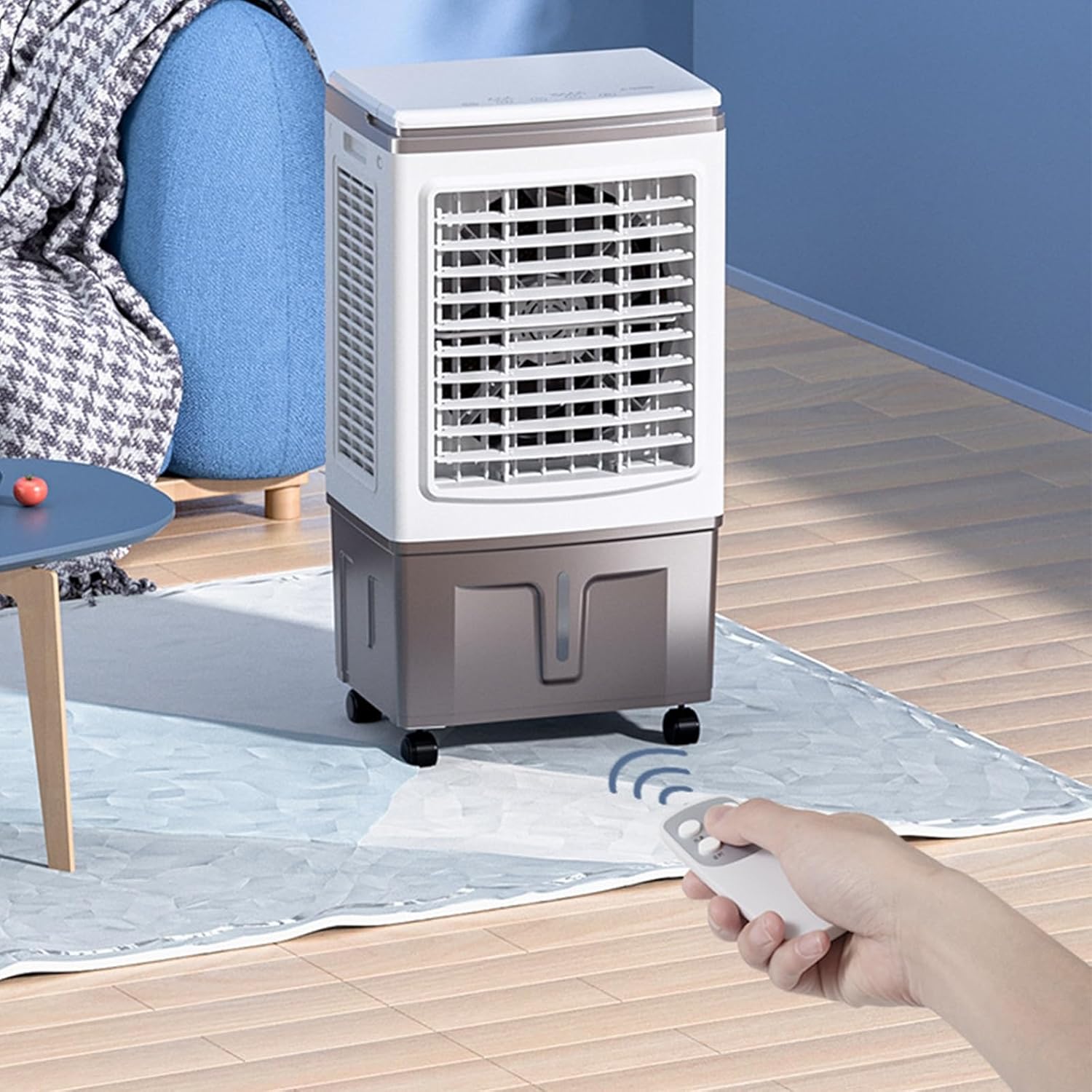 Portable Air Conditioner Cooler, 3-in-1 Evaporative Air Cooler, Portable Air Conditioners with Ice Cooling, 3 Speeds, Air Cooler Fan for Home Office(D)