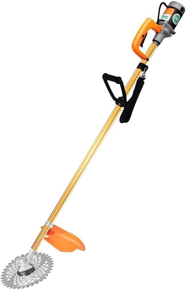 Battery Lawn Mower Multi-Function Weeder for Agricultural Households Small Portable Yellow Metal Garden Lawn Mower