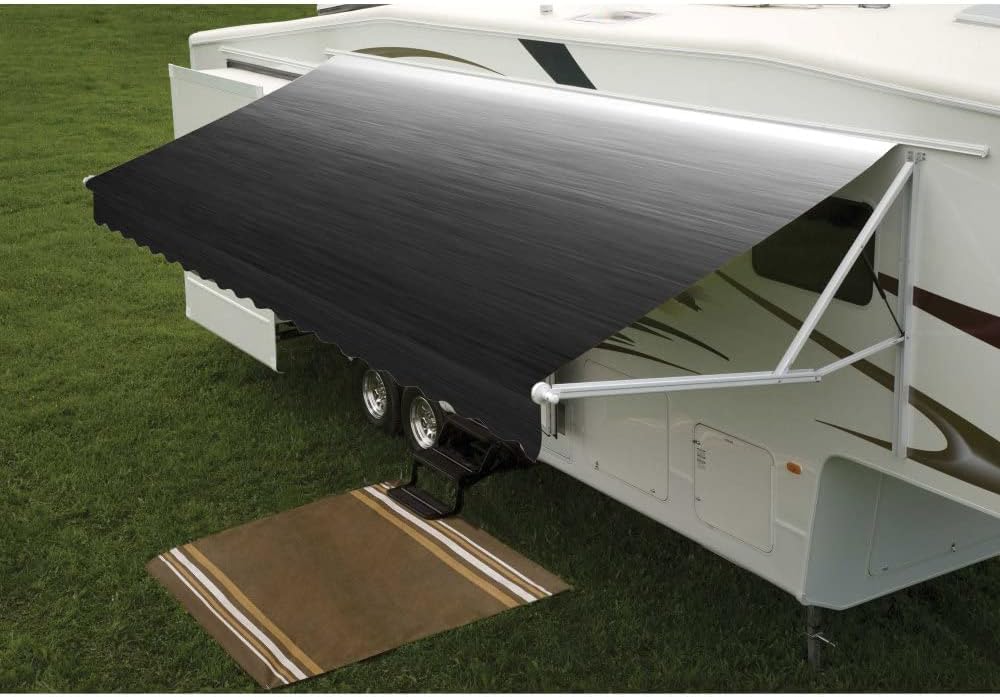 DOMH5 Dometic 915NR18.000BL 9100 Power Awning w/Vinyl Weathershield & LED - Onyx/White End Cap, 18'