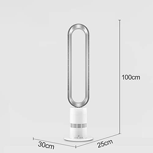 Oscillating 90° Fan Heating/Cooling Dual Purpose 10 Speed Fan with Remote Built-in Space-Saving for Home Office (Color : White)