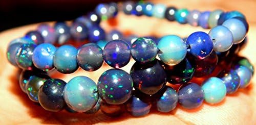 13 inch natural beads strand of 5x4mm smooth heishi larimar gemstone beads for DIY jewelry - necklace, bracelet, earring, ring.