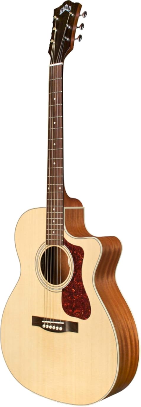 Guild Guitars OM-240CE Acoustic Guitar, Natural, Archback Solid Top, Westerly Collection