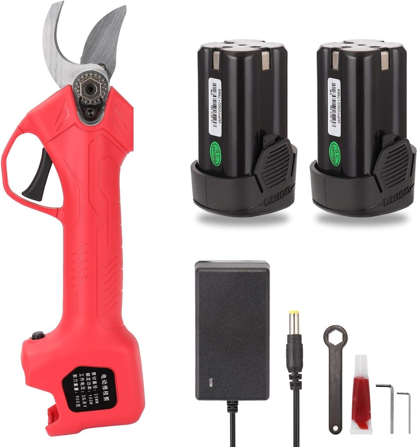 Electric Pruning Shears Rechargeable Fruit Tree Shears Gardening Pruning Scissors Cordless Secateur Branch Cutter Garden Or Lawn, Black