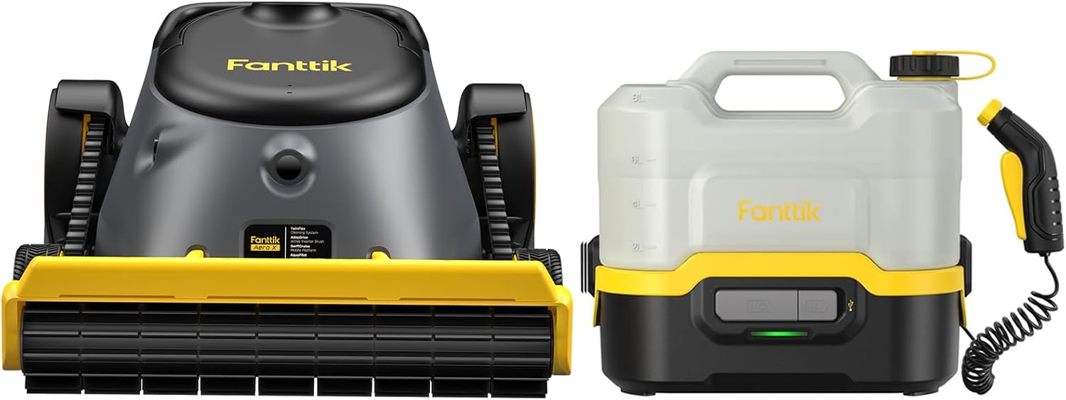 Fanttik Aero X Cordless Robotic Pool Vacuum Cleaner & Fanttik NB8 Nano Portable Cordless Electric Sprayer