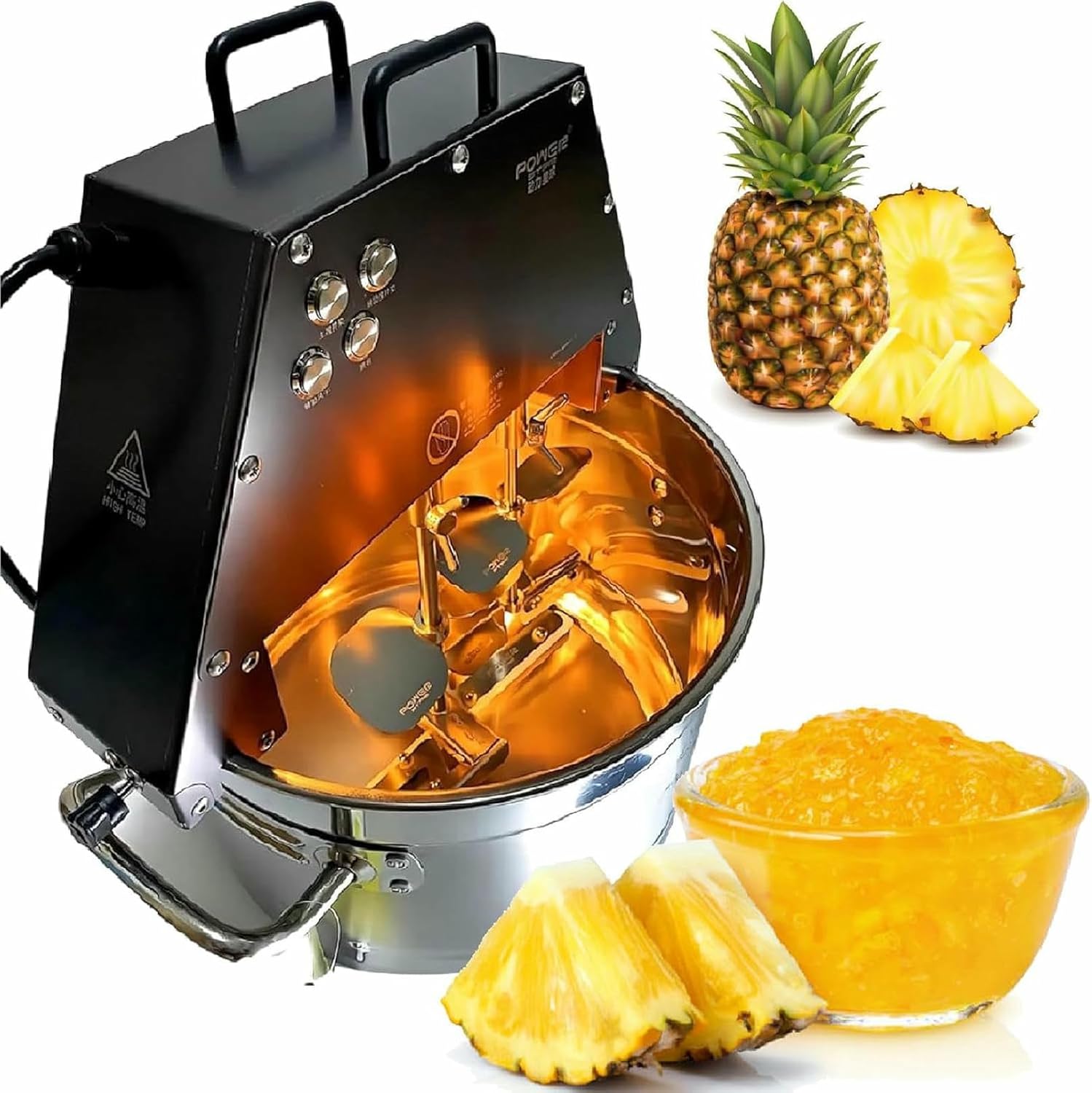 10L/2.64gal Auto Pot Stirrer Cooking Food Mixer Pot, Tomato Milling Machine, Electric Double Stirring Paddle Stirrer, for Mixing Jam&Sauce