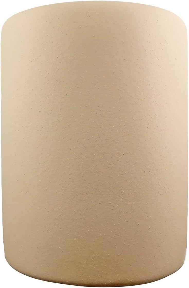 Wall Sconce, Side Holes (Sand) Indoor/Outdoor Ceramic Cylinder Porch Light, Wall Sconce for Wall Lighting and Exterior Décor Lamp, (100 Watt, 9.25