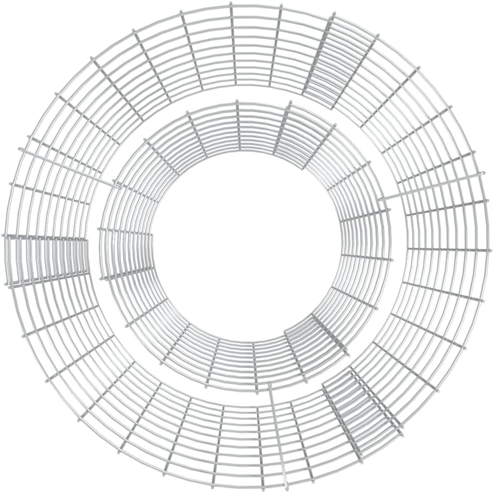 Outdoor Gabion Fire Pit, Galvanized Iron Outdoor Portable Fireplace Living Firebowl for Outside Wood Burning Heavy Duty Charcoal Burner, Ø 19.7