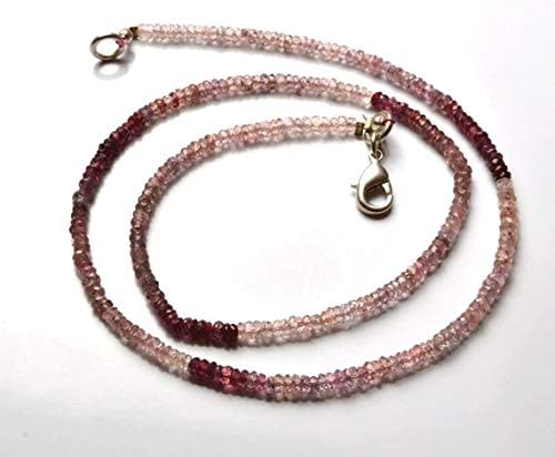 1 strand natural 16 inches natural,super rare shaded pink sapphire roundel beads 2.5 to 3 mm