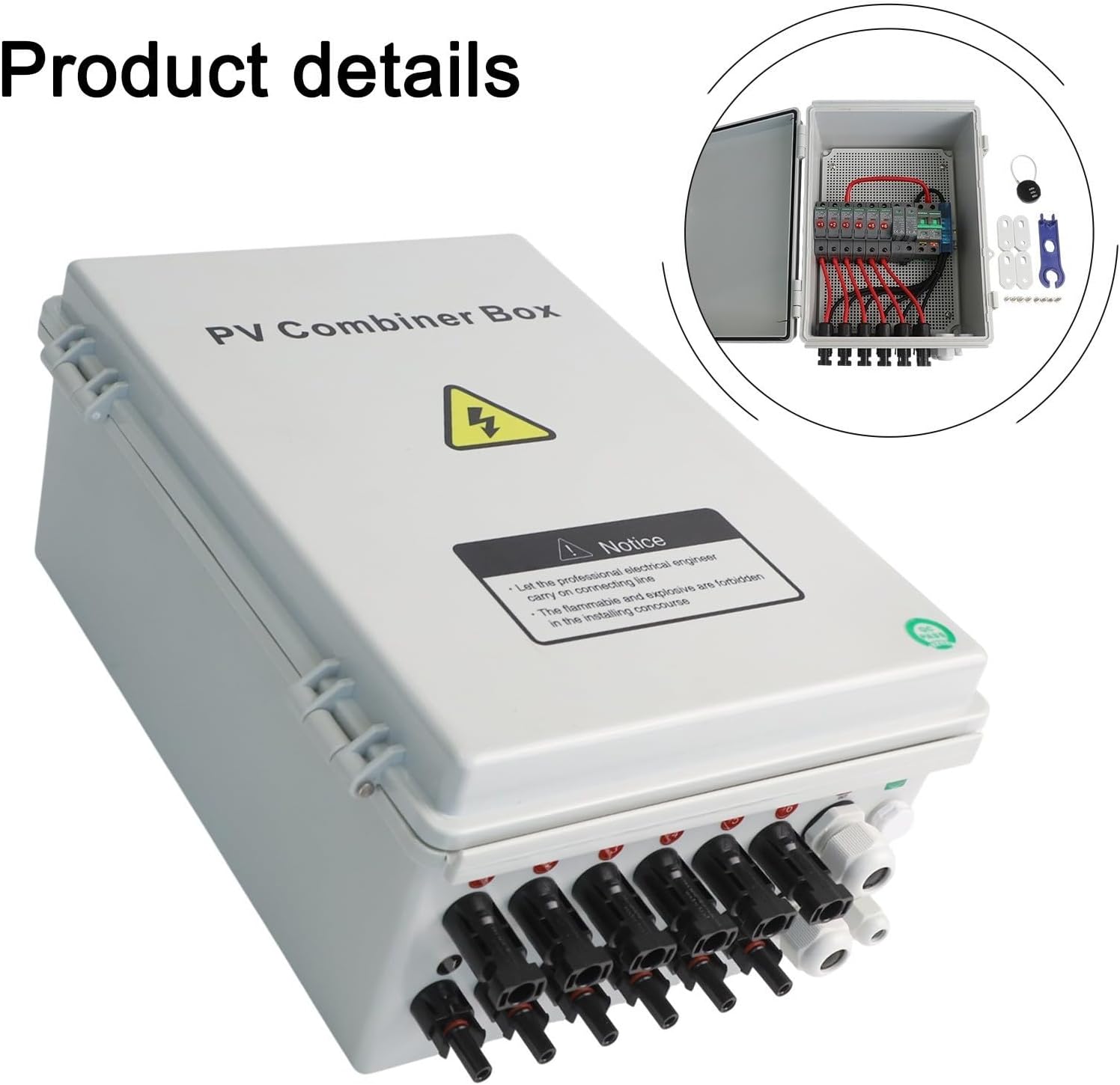 Sustainable Energy Solution PV Combiner Box with IP65 Protection, Designed for Safe Operation in For Solar Panel Installations