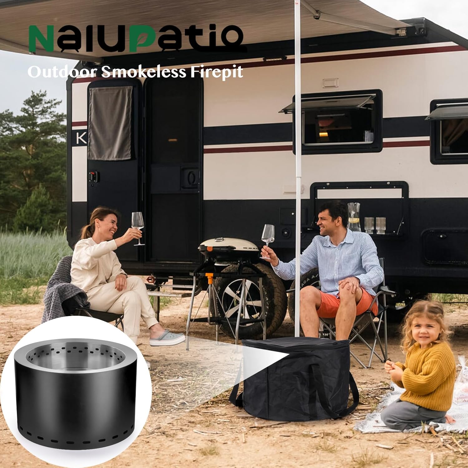 Smokeless Firepit Outdoor, 20