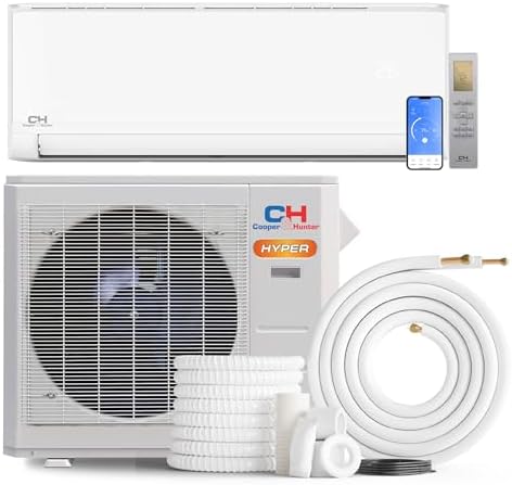 Cooper & Hunter Hyper Heat 24,000 BTU, 230V, 22.3 SEER2 Single Zone Wall Mount Ductless Mini Split Air Conditioner & Heater (Works at -22F) – 16FT Installation Kit & Smart Kit – Pre-Charged Inverter