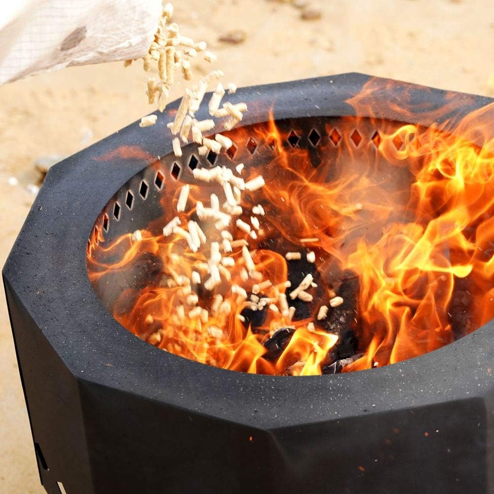 Stainless Fire Pit and Ash Shovel/Brush Set