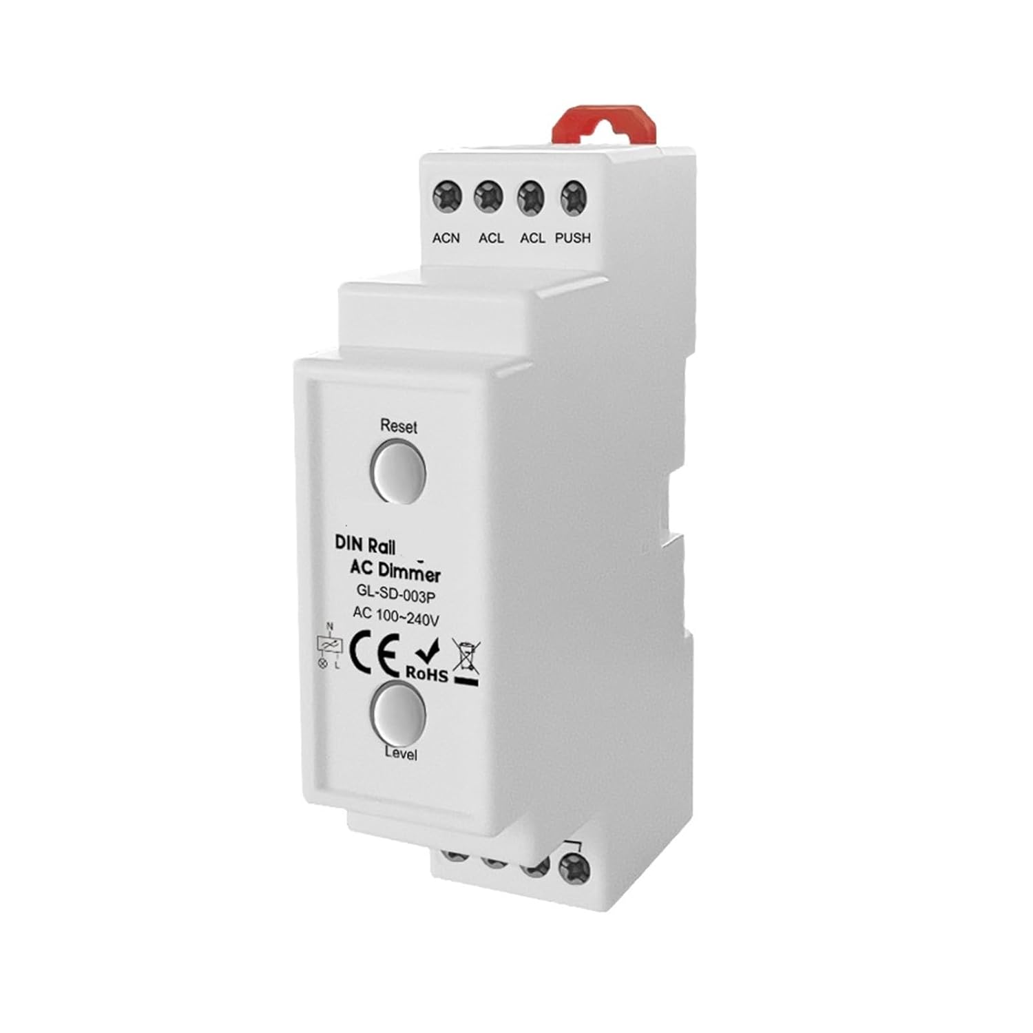3.0 DIN Rail AC Dimmer Push Wall Switch Control 35MM