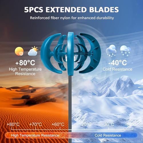 10000W Vertical Wind Turbine with 5 Blades & Controller - Efficient Wind Power Generator for Home & Factory Use, White, 12V Renewable Energy Solution