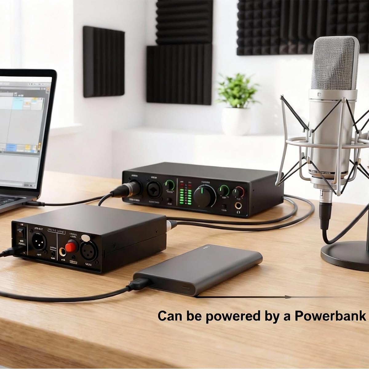 RO-04 Pro Mic Preamp 0~72db Adjustable Gain Boost with Hi-Z, 48V, HPF, Phase for Dynamic Condenser Ribbon Microphone, Guitar, Bass Recording and Podcasting