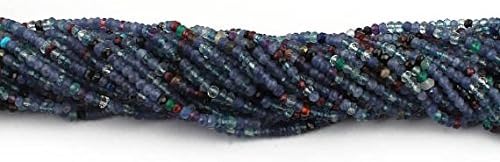 24 Strand Natural Multi Stone Faceted Rondelles - Mix Stone Cocktail Roundle Beads 3mm 12 Inches
