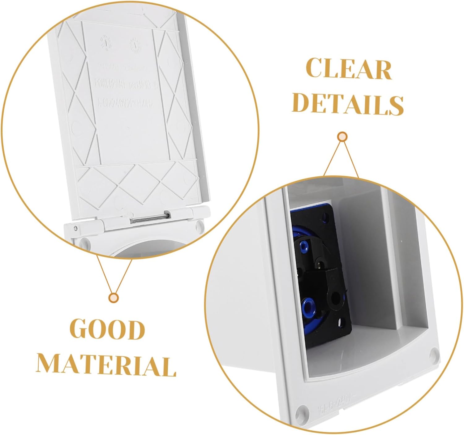 OUNONA 4pcs Sleek Rv Accessory Power Inlet Socket Box for Generator and Solar Panel Rv