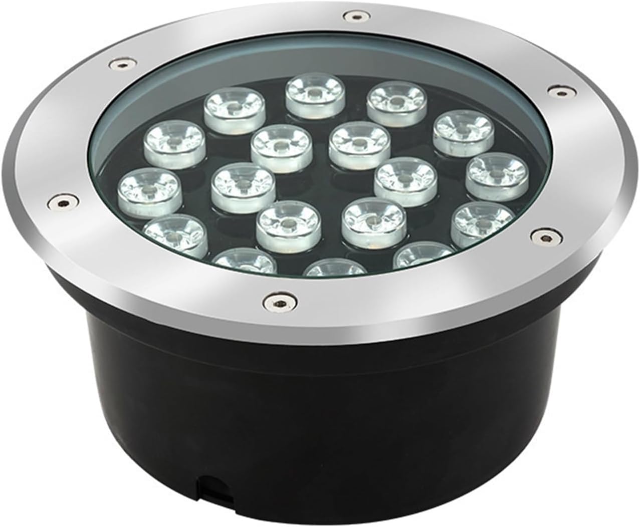 Outdoor Recessed Ground Light LED Underground Light AC85-110V IP66 Waterproof Buried Lights for Garden Deck Step Driveway Pathway Round Landscape Lamp