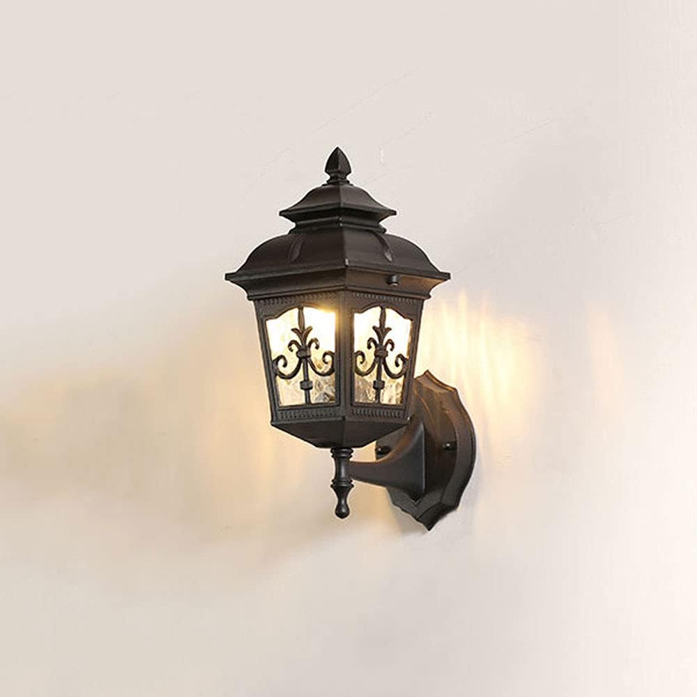 European Retro Country Wall Light 12.6 inches Outdoor Waterproof Wall Lamp Die-cast Aluminum lamp Body Sconce Light for Courtyard Front Door Corridor Outside Wall Lighting Fixtures