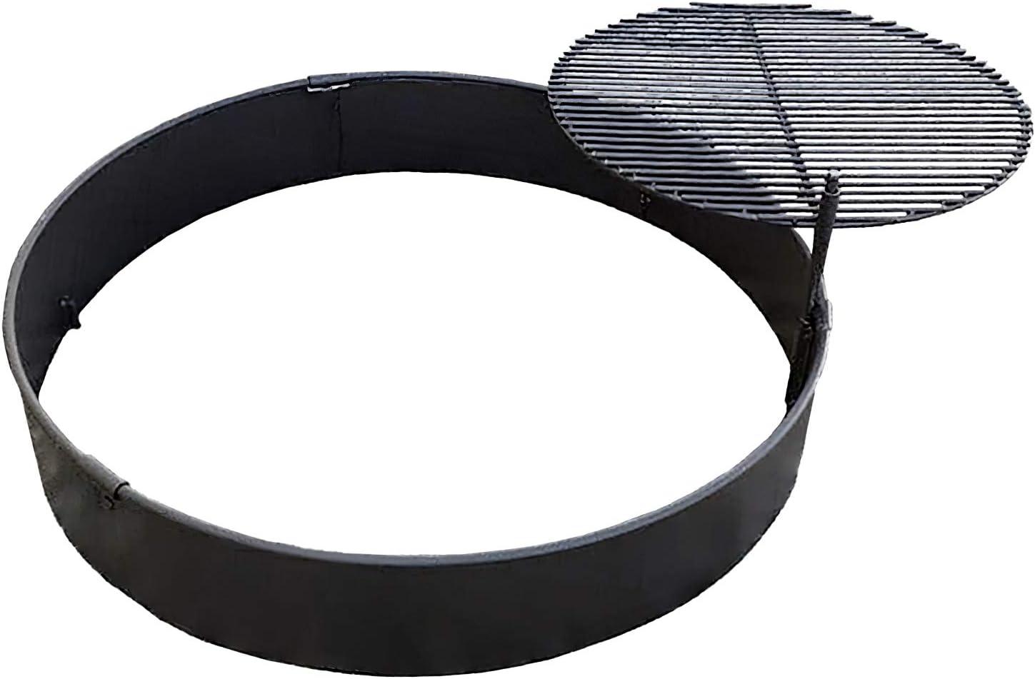 Heavy Duty Outdoor Wood & Charcoal Ranch Grill w/ FirePit Ring