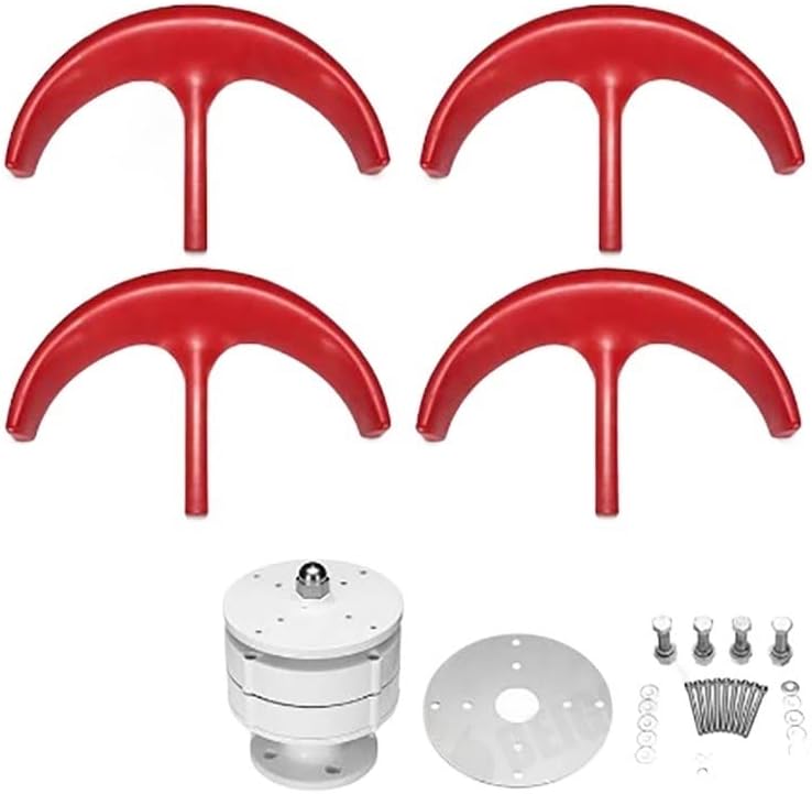 Wind Turbine, 1000W Vertical Wind Turbine 12v 24V Vertical Axis Wind Generator Small Windmill Free Energy with MPPT Charging Controller(White,MPPT Controller_12V)