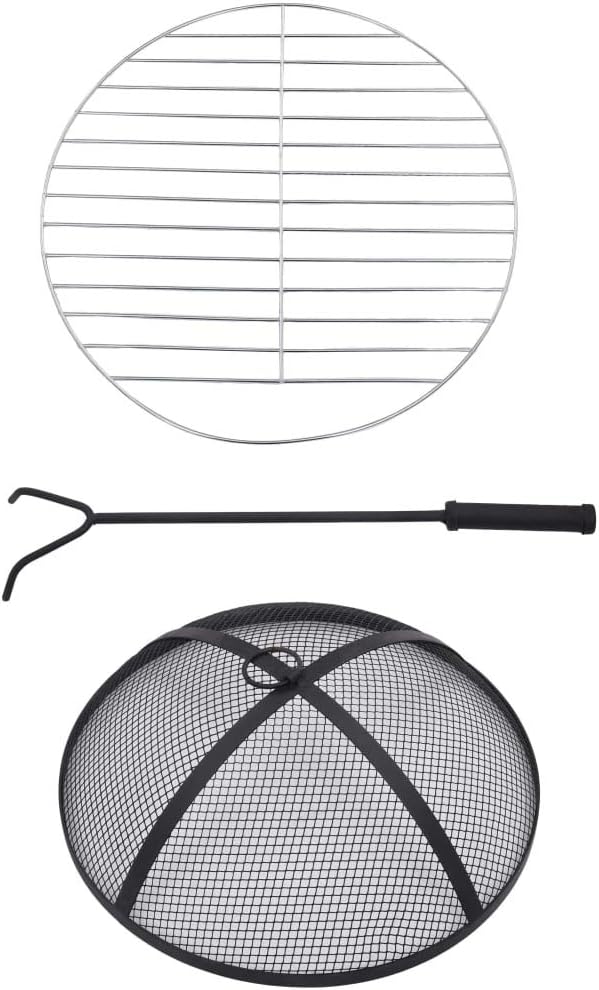 SKM Mosaic Fire Pit Table Blue and White 68 cm Ceramic (Weight-33KG)