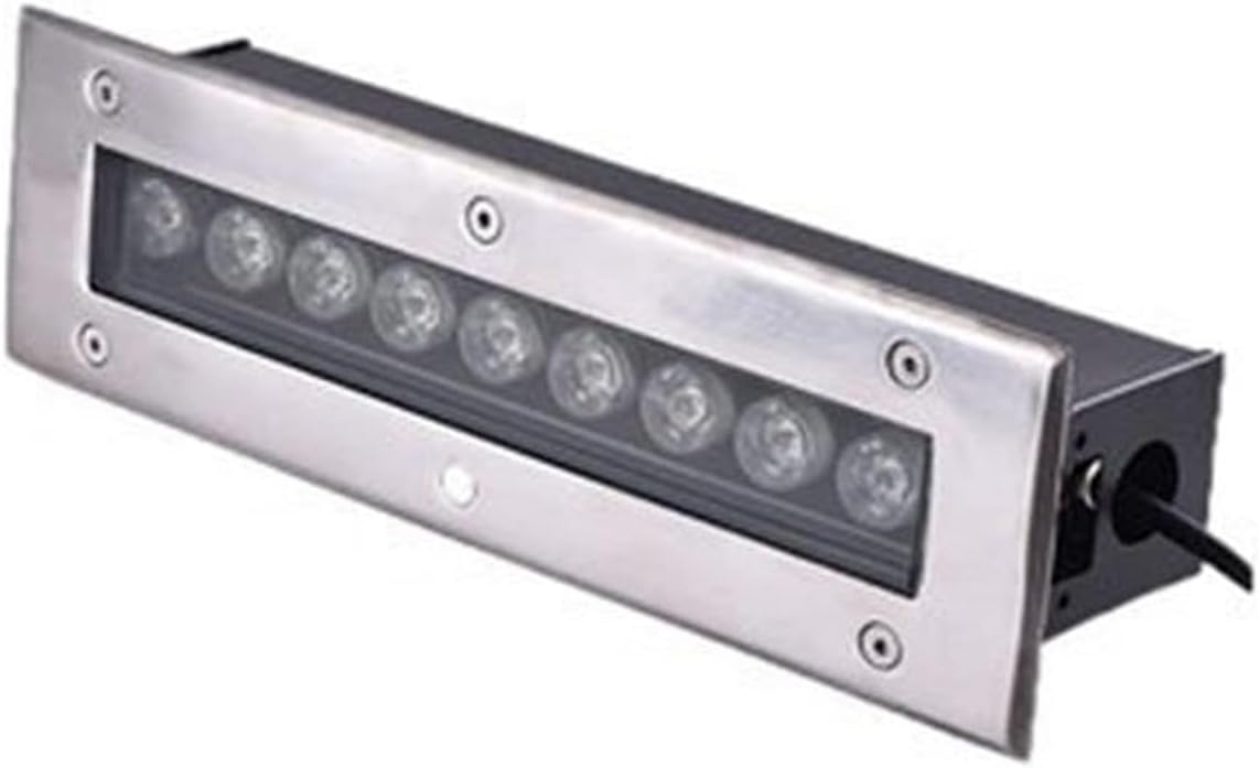 Strip Outdoor LED Buried Spotlight Underground Lamp Anti-Rust Aluminum IP65 Waterproof Embedded Floor Lamp for Hotel Garden Bridge (Color : Yellow, Size : 36W-AC85-265V)