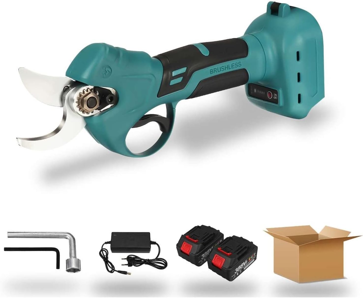 Electric Secateurs, 30Mm Brushless Cordless Electric Rechargeable Scissors Pruning Shears Tree Garden Tool Branches Pruning Tool for Makita Battery