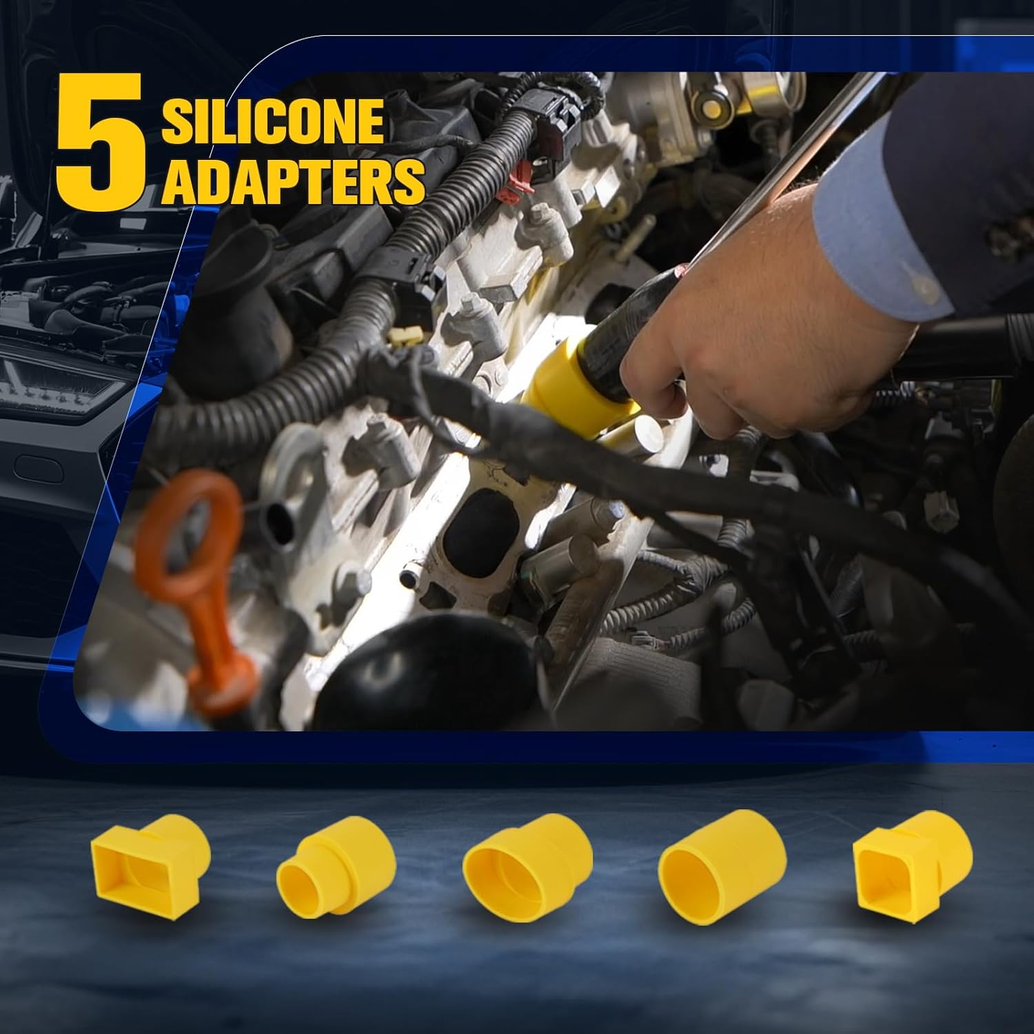 Walnut Blaster Kit for Carbon Cleaning, 1200W Engine Intake Valve Cleaner Machine, Automotive Engine Carbon Remover with 2kg Walnut Sand, Sand Blaster for Carbon Cleaning HTS558