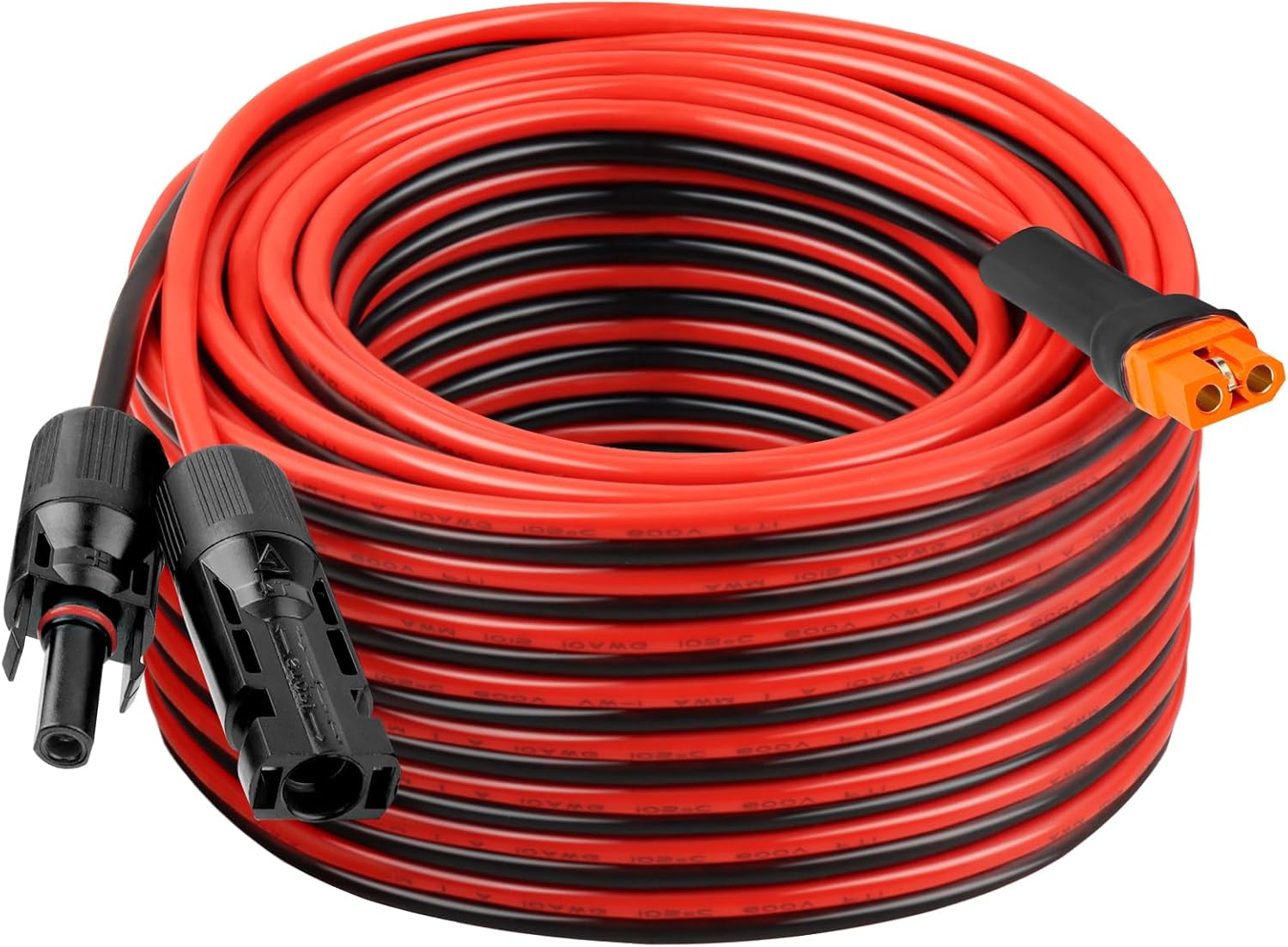 10AWG 50FT Solar to XT60i Extension Cable 3 6 10 35 50 75 100FT Heavy Duty Adapter Cable Connector XT60i Wire for Portable Power Station, Solar Panel, RV, Battery