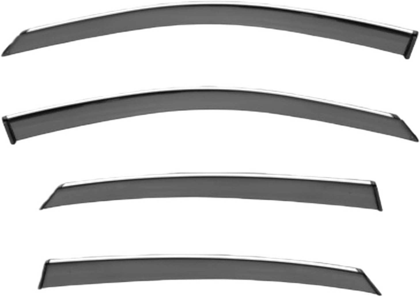 Window Deflectors for Nissan Teana Altima MK5-L33 2013-2018, Sun Rain Guard Window Visors Vent Shades with Bright Stripes Car Accessories