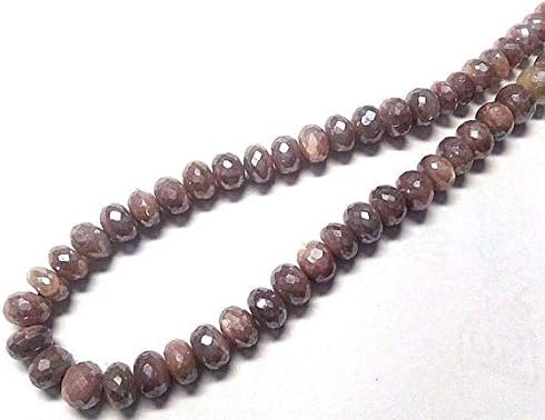 peach moonstone mystic diamond coated faceted roundel beads 6-7-8 mm,super shiny moonstone roundel, natural peach moonstone (sku2825