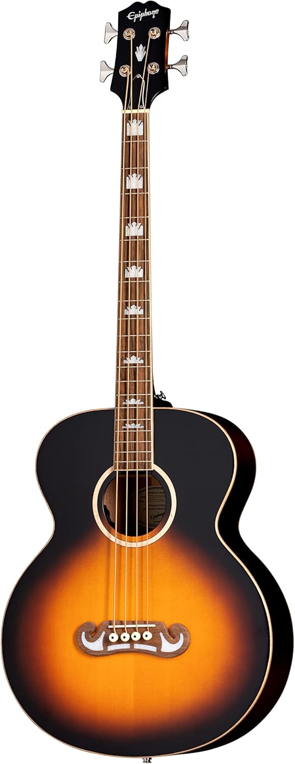 Epiphone El Capitan J200 Studio Bass Acoustic Electric, Aged Vintage Sunburst
