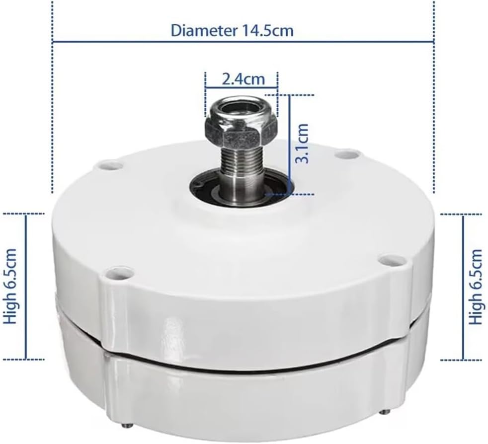 Wind Turbine Generator Kit 6000W 12V 24V 48V Permanent Magnet Generator Low Resistance for Wind Turbine DIY with Base Low Starting Speed for Home(Single Shaft,48V_5000W)