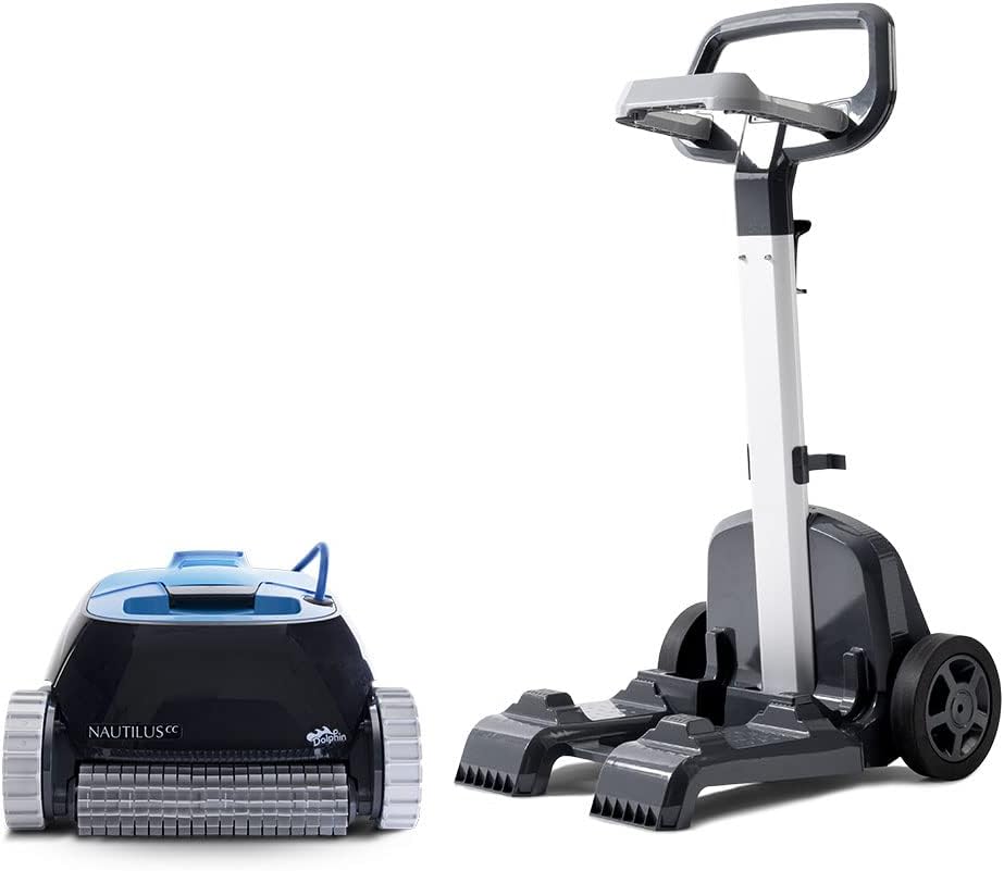 Dolphin Nautilus CC Automatic Robotic Pool Vacuum Cleaner, Always Cleaning, Never Charging, Includes Caddy for Easy Transport and Storage, Ideal for In-Ground Pools up to 33 FT in Length