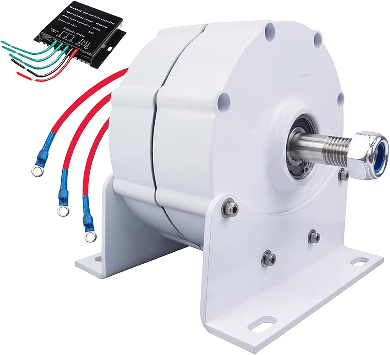 12000W Low RPM 600R/Min 12V/24V/48V Small Permanent Magnet Generator - DIY Horizontal Wind Turbine AC Alternator, Three Phase Electric Motor for Renewable Energy Solutions