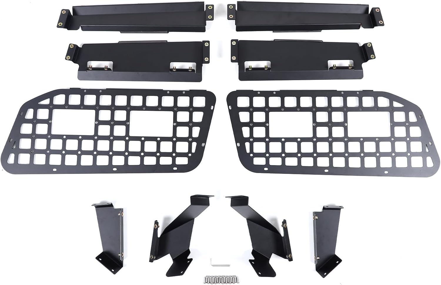 for Hummer EV Accessories Trunk Storage Panel Modular Shelf Cargo Rack Rear Left and Right Interior Luggage Holder for 2024 2025 2026 Hummer EV SUV Organizer Mount Bracket (Black)