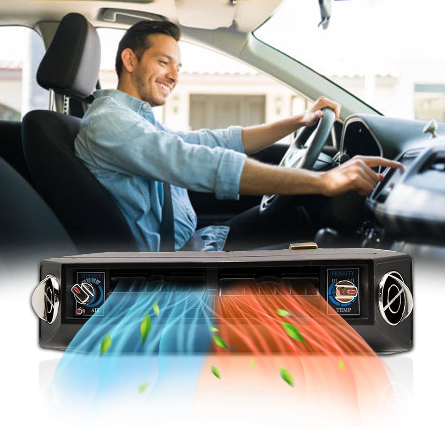 12V Air Conditioner for Car w/Heat 10000BTU, Under Dash 12 Volt Air Conditioner, 3-in-1 Compressor&Condenser DC AC 12V, Low Noise Rapid Cooling for Car, Automotive, Sedan, Pickup