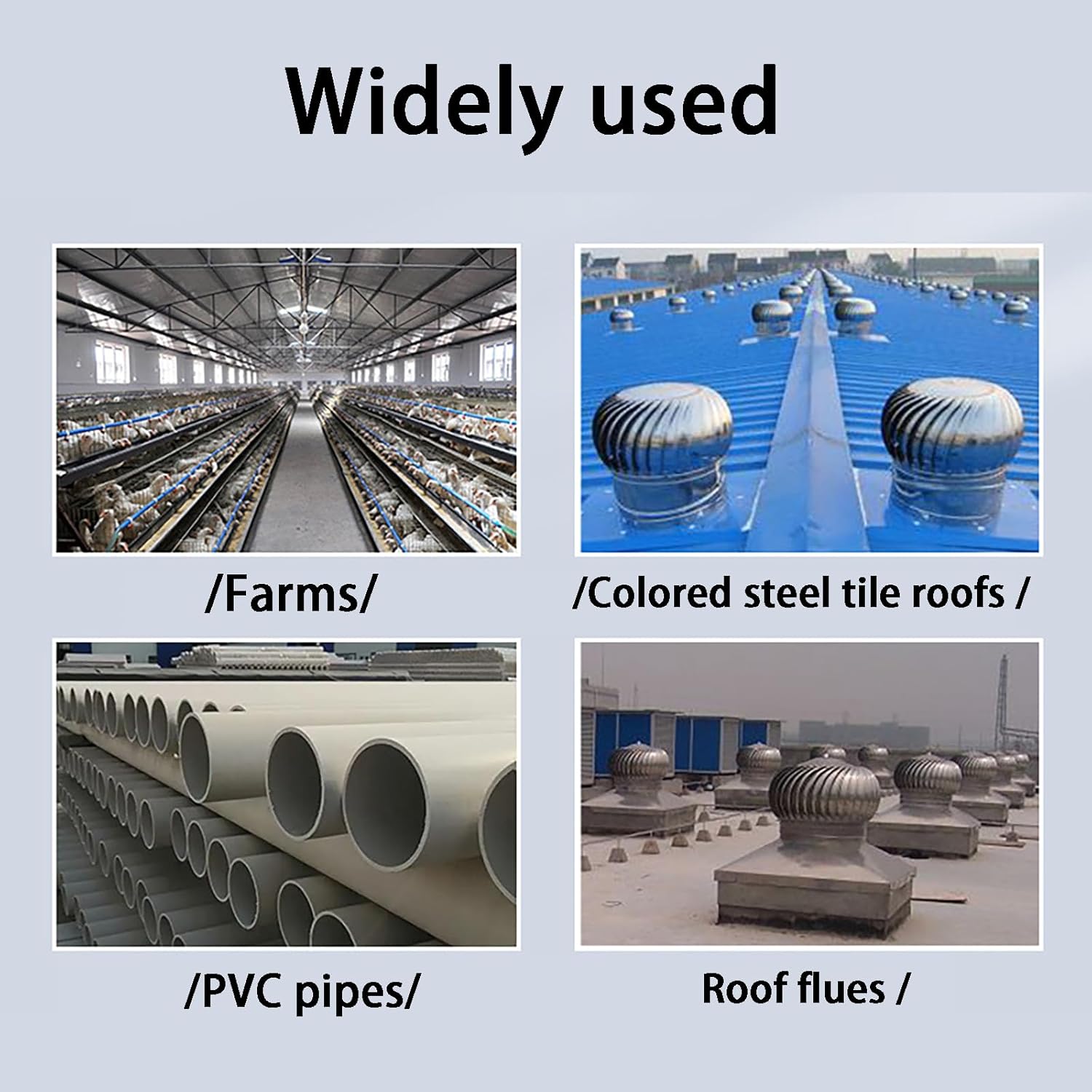 Turbine Ventilator - Rotary Stainless Steel Chimney Cowl, Vent Top Exhaust Cap Flue Pipe Cover (110-400mm) for Houses Factory Attic Farm (304 400mm)