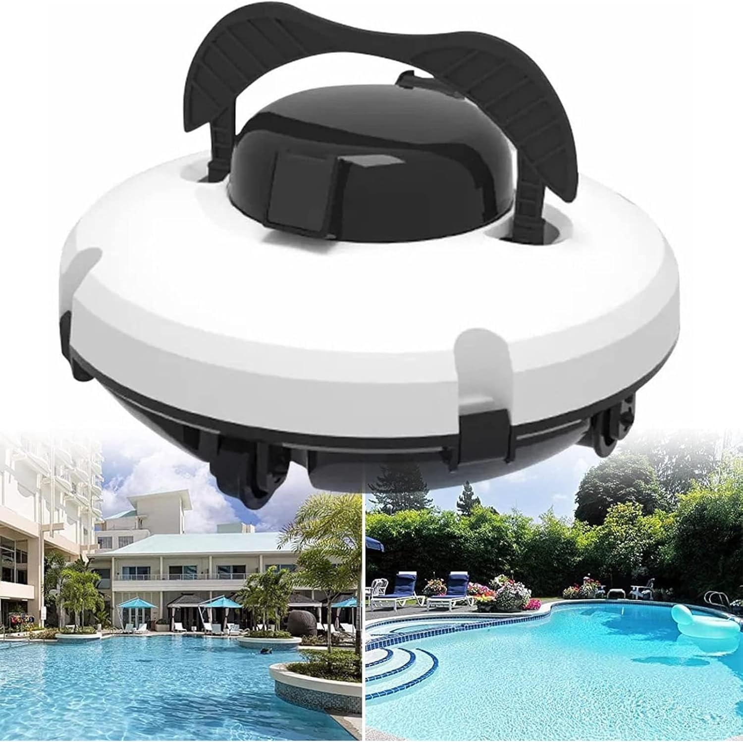 Cordless Robotic Pool Cleaner, Automatic Robotic Pool Cleaner Smart Cordless Pool Vacuum Robot, Rechargeable Battery, 120 Minute Run Time, for Above Ground Pools