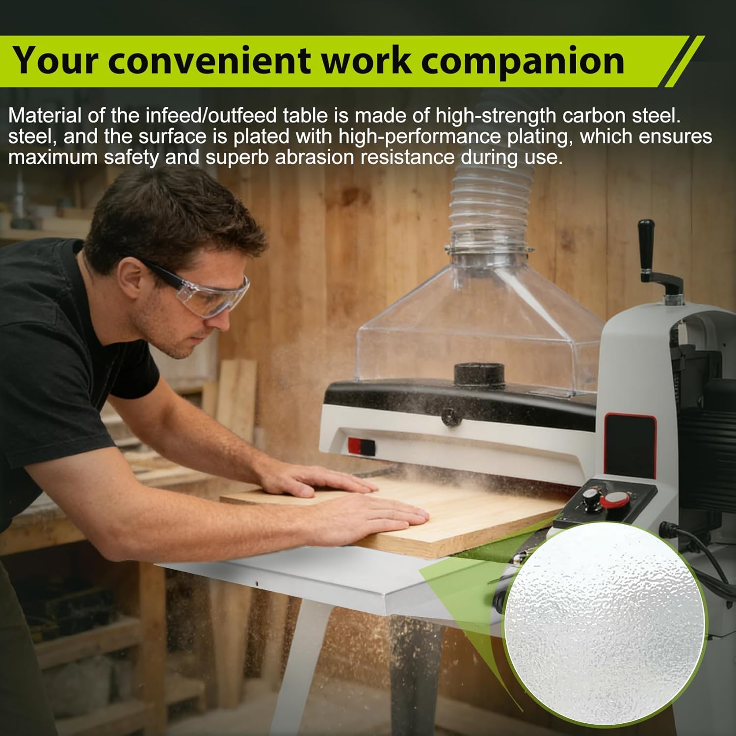 Chaoos|Folding Infeed/Outfeed Tables,drum sander infeed outfeed,22-in desktop(2 pack),For Compatible with JWDS-2244 drum sander.Effortless and efficient operation makes work a breeze